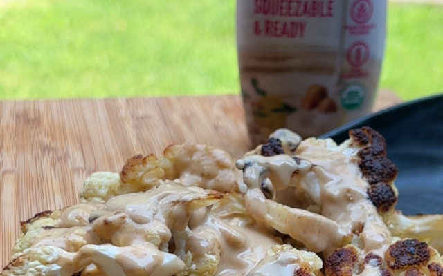 Roasted Cauliflower with Turmeric Tahini Sauce