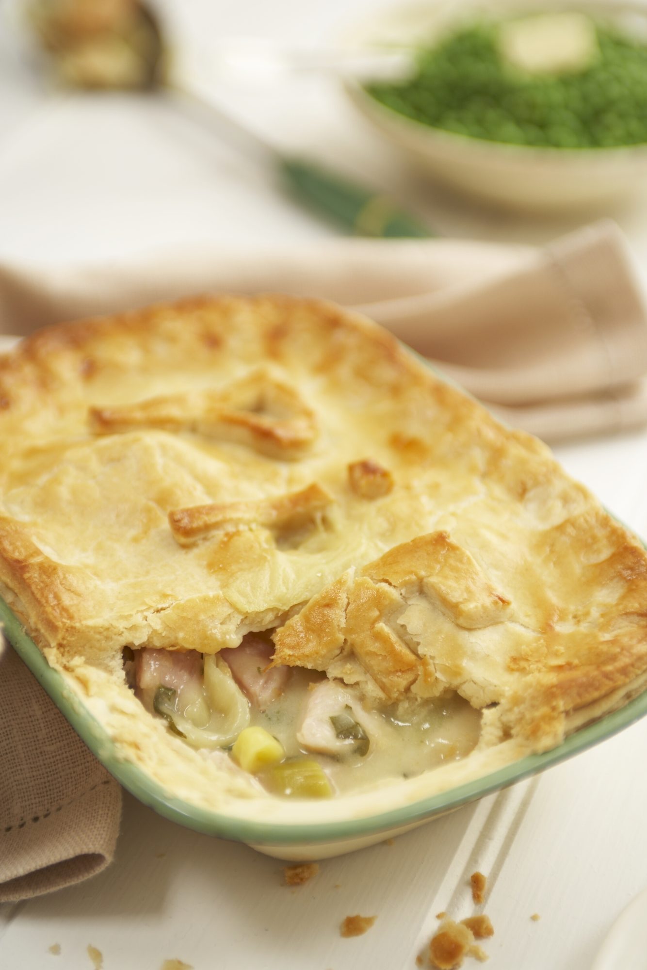 Turkey Ham and Leek Pie