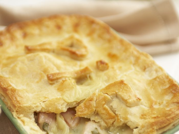 Turkey Ham and Leek Pie
