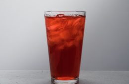 raspberries and basil iced tea