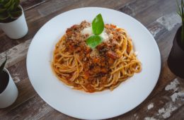 leftover bolognese dish